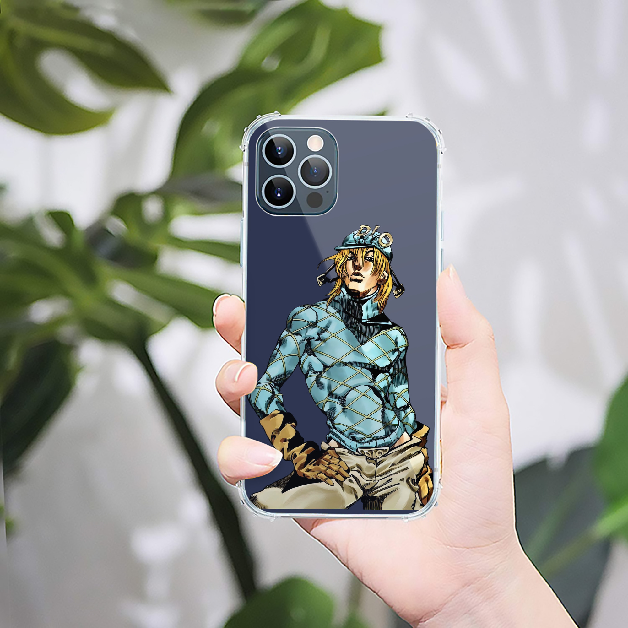 （画像用） ジョジョの奇妙な冒険 ディオ?ブランドー JoJo's Bizarre Adventure Dio Brando 【iPhone 12シリーズ対応】透明スマホケース（クリアソフトケース）